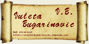 Vuleta Bugarinović vizit kartica